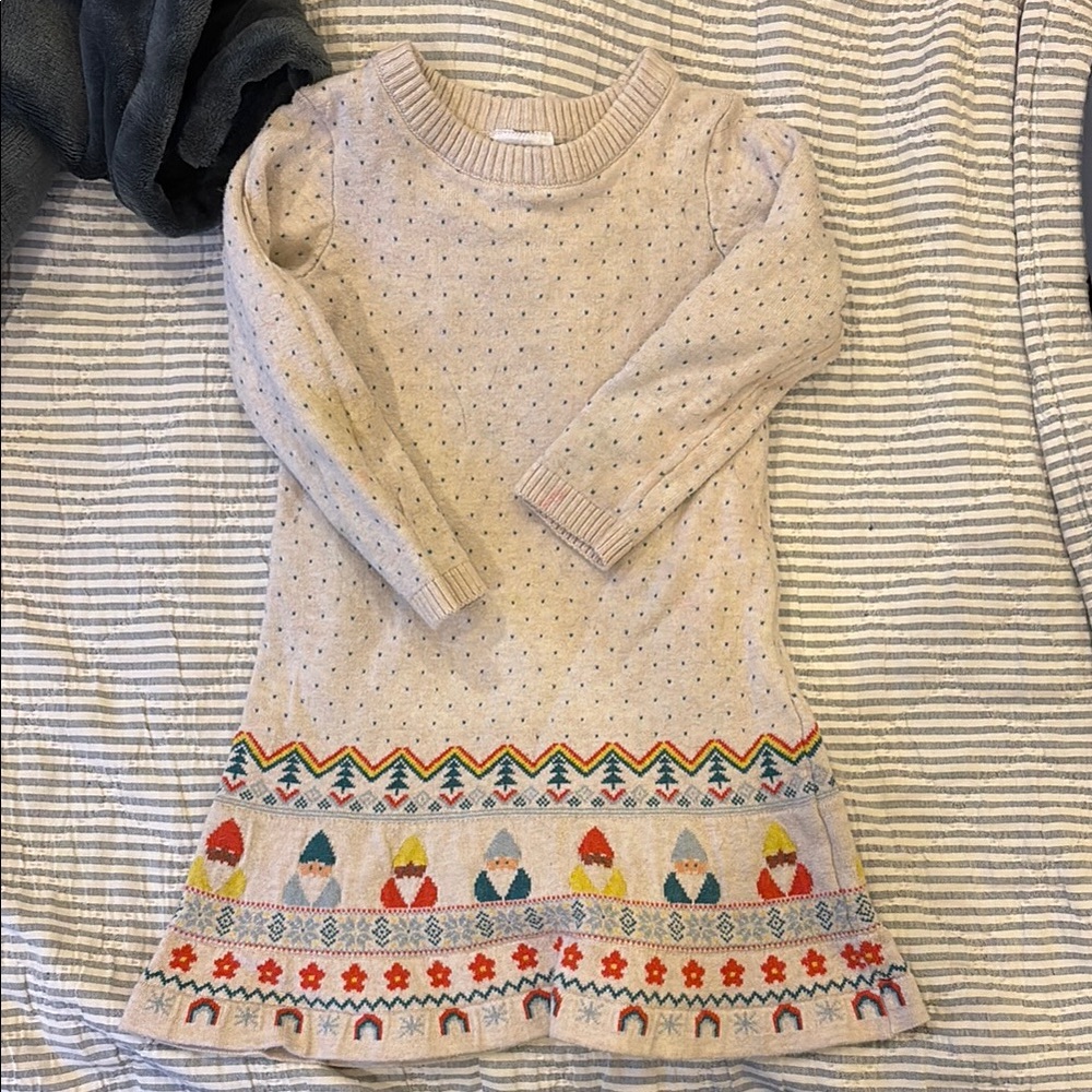 Colorful Patterned Knit Dress